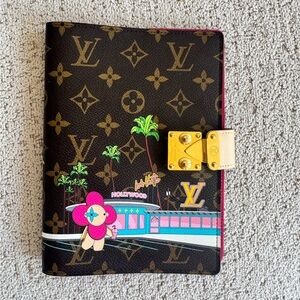 Louis Vuitton Monogram Brown and Gold Notebook Cover